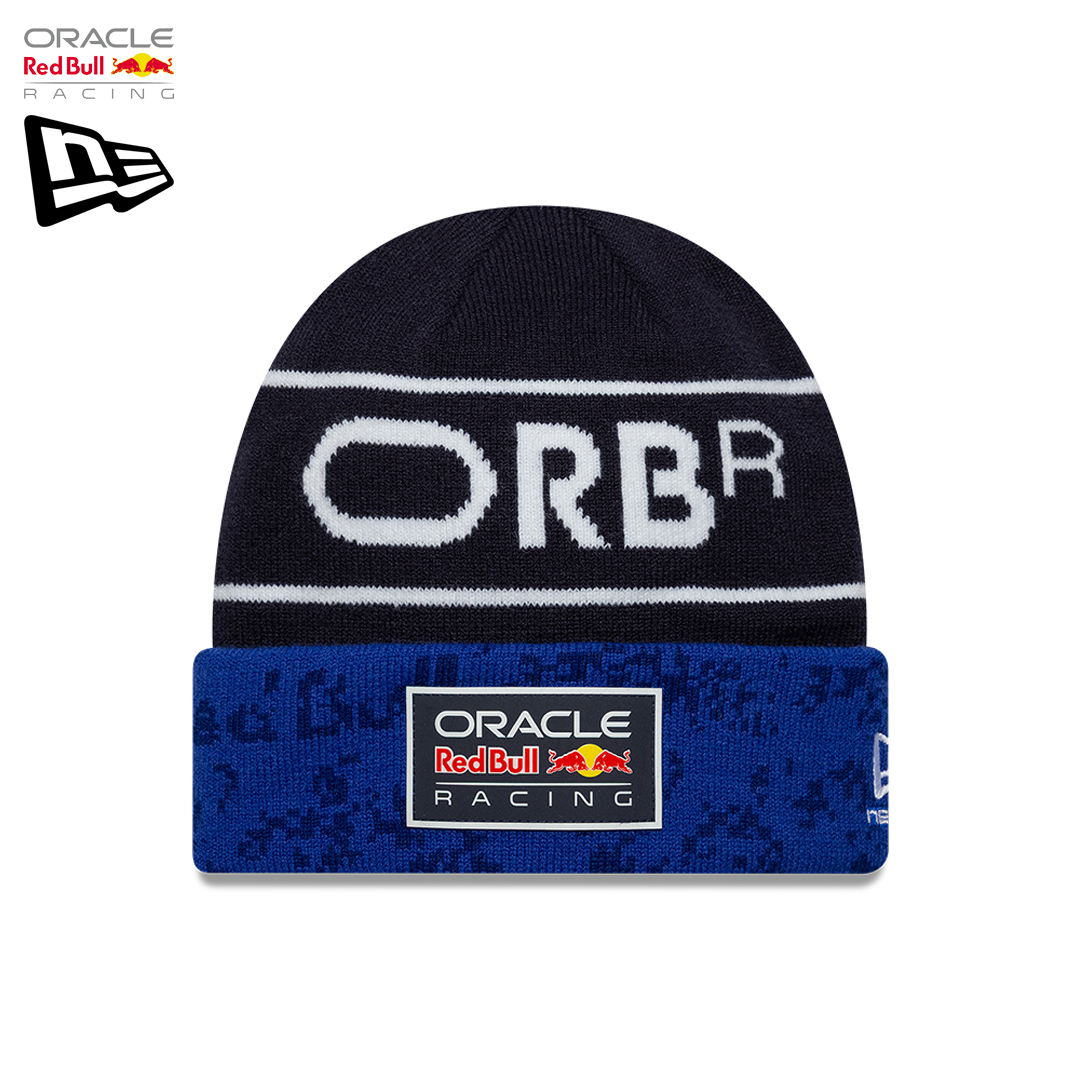 60850774_oracle_red_bull_racing_team_cuff_beanie_winter_vinter_afterski_f1_formel1_formula1_official_merch_new_era_westcoast_motorsport_front