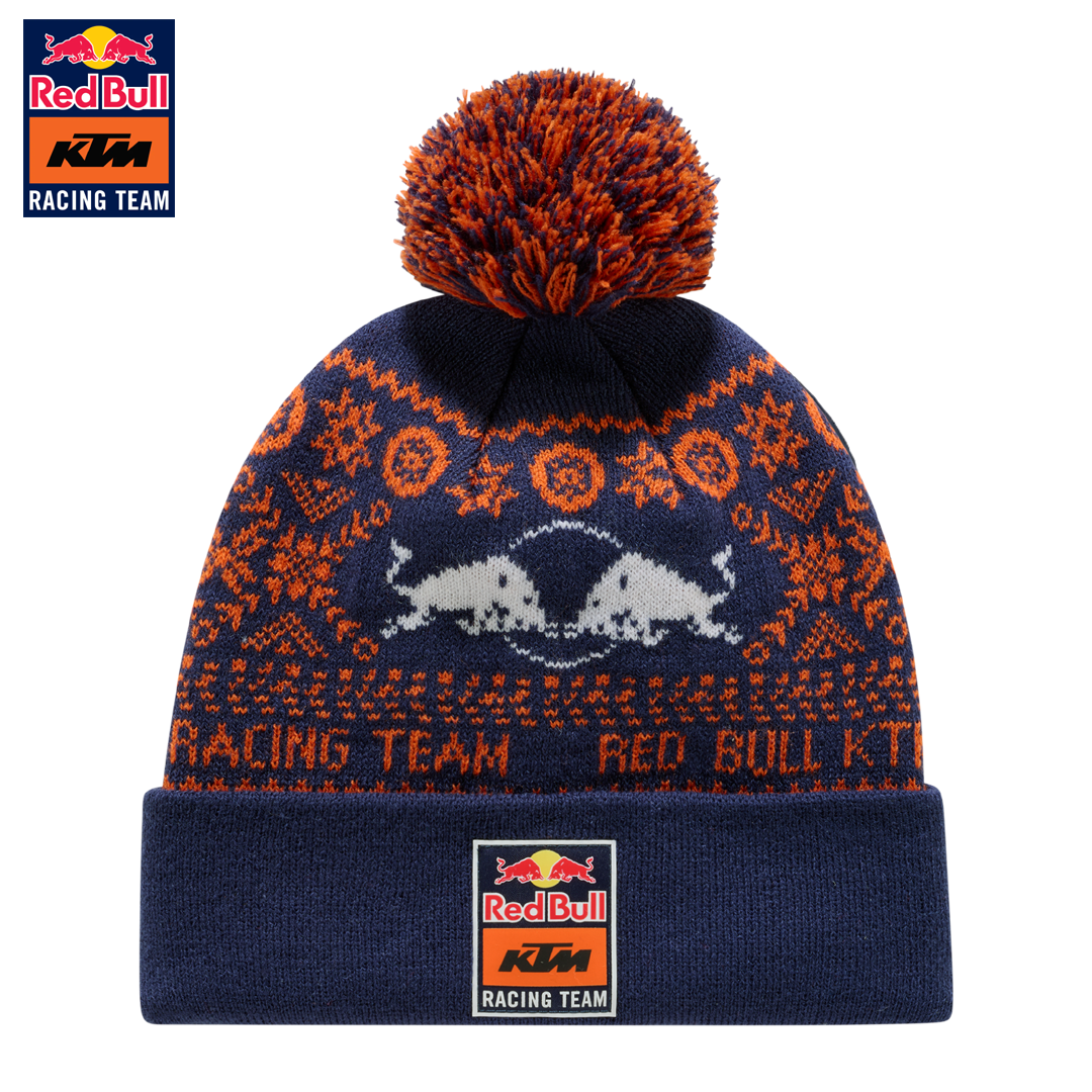 M-KTM264010_red_bull_ktm_racing_team_winter_bobble_beanie_christmas_snow_afterski_toppluva_motogp_motorcross_official_merch_westcoast_motorsport_racingshop_front